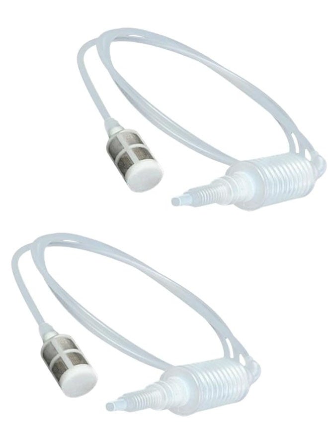 قطعتان من أنابيب مضخة سيفون النبيذ القابلة لإعادة الاستخدام، خرطوم نقل يدوي بلاستيكي لأدوات صنع النبيذ والبيرة، معدات تخمير منزلية عملية - Image 1